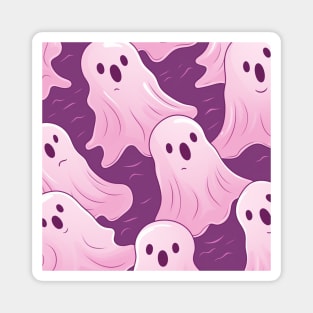Cute pink ghosts pattern halloween Magnet