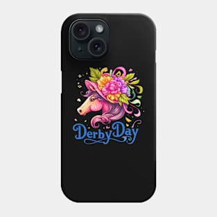 Derby day flower horse Phone Case