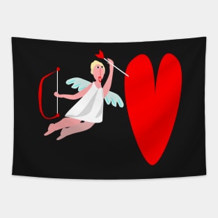A funny, original gift idea for Valentine's Day, Cupid hits the target! Tapestry