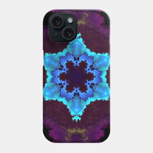 Psychedelic Mandala Flower Blue and Purple Phone Case