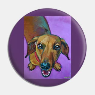 Cute SMILING DACHSHUND Pin