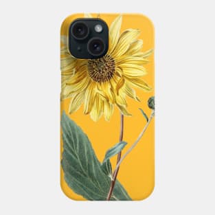 hand drawn watercolor sunflower illustration Phone Case