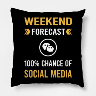 Weekend Forecast Social Media Pillow