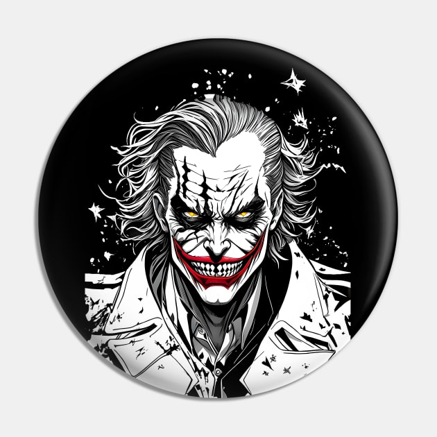 Mirthful Madness: A Joker Sketch Pin by SkullTroops