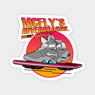 Marty McFly Hoverboards and Shoes Magnet