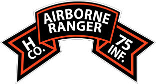 H Co 75th Infantry (Ranger) Scroll Magnet