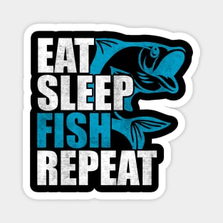 Eat Sleep Fish Repeat Magnet