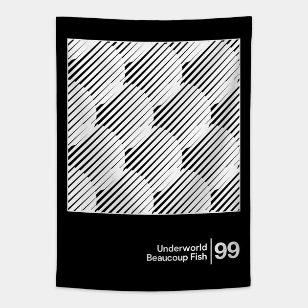 Underworld - Beaucoup Fish / Minimal Style Graphic Artwork Design Tapestry by saudade