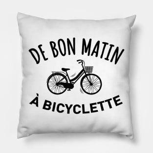 Matin à bicyclette French Bicycle Pillow