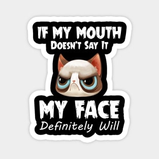 If My Mouth Doesn_t Say It My Face Definitely Will Magnet