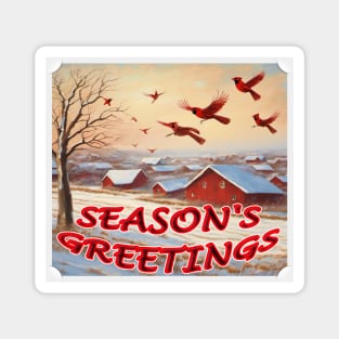 Season's Greetings Winter Wonderland Magnet