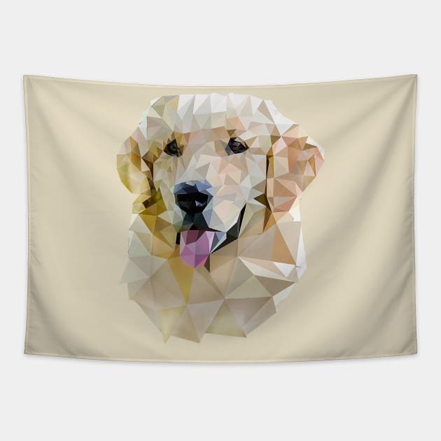 Golden Retriever (Low Poly) Tapestry by lunaroveda