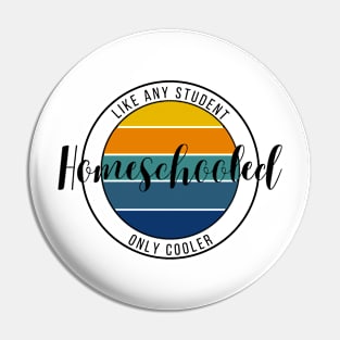 Homeschool Stamp - blue/orange Pin