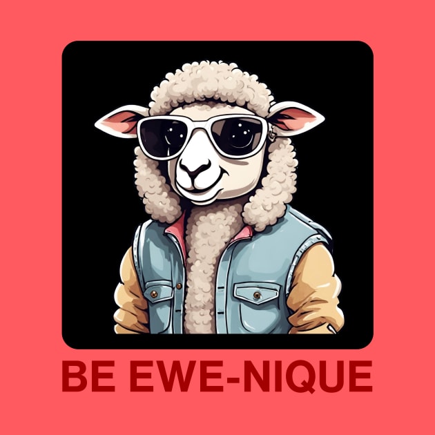 Be Ewe-Nique | Ewe Pun by Allthingspunny