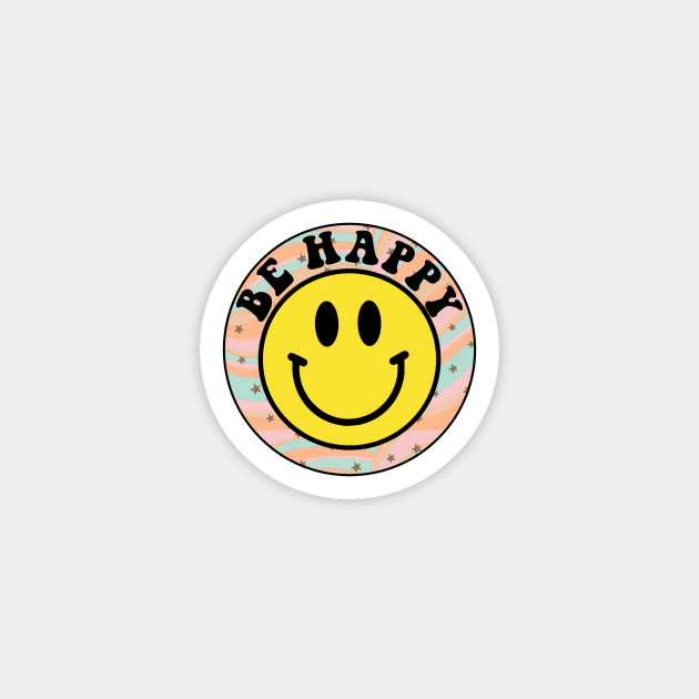 Be Happy Smiley Face Magnet by lolsammy910