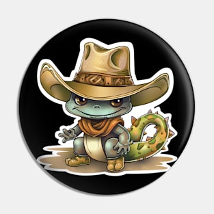 Cowboy Lizard Pin