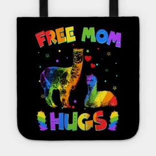 Free Mom Hugs Llama LGBT Pride Tote