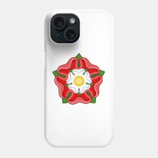 English Red Tudor Rose Heraldic Emblem Phone Case