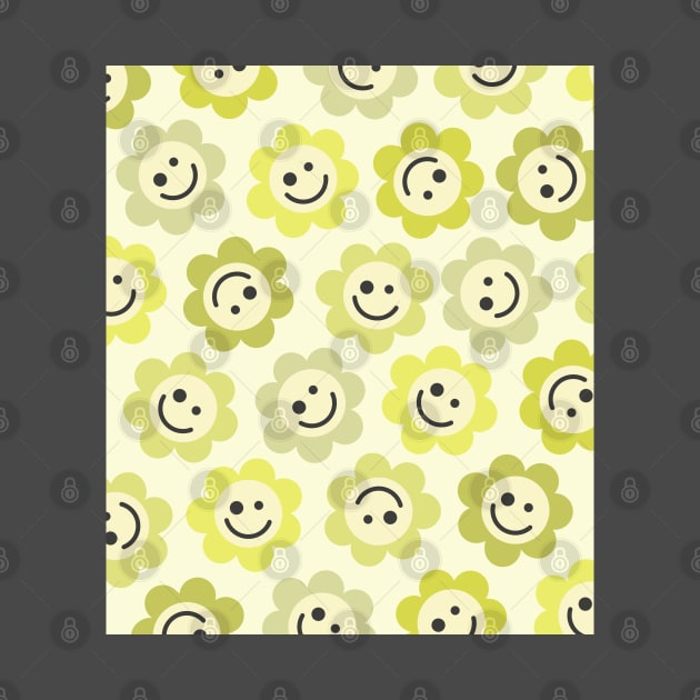 Yellow Flower Happy Faces by gray-cat