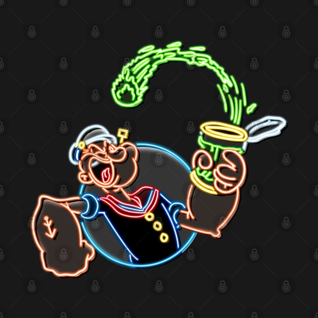 Popeye neon bg by AlanSchell76