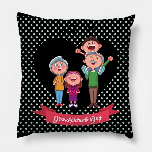 grandparents day Pillow by Mdath