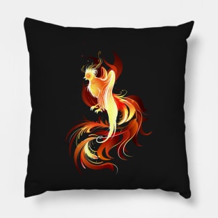 Fiery Bird ( Fire Phoenix ) Pillow