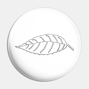 Single-Line Leaf (Dark on Light) Pin