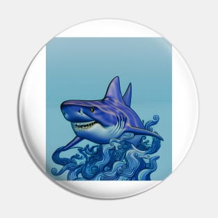 Blue Shark Pin