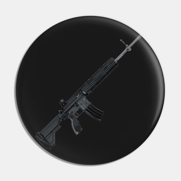 HK416 Assault Rifle Pin by TortillaChief