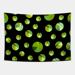 Green abstract balls pattern design Tapestry