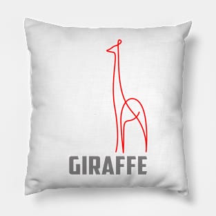 RED LINE GIRAFFE Pillow