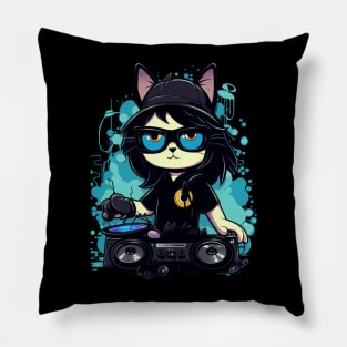 DJ cat Pillow