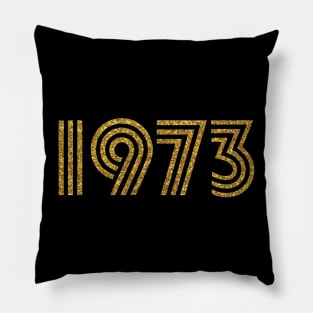 1973 Birth Year Glitter Effect Pillow