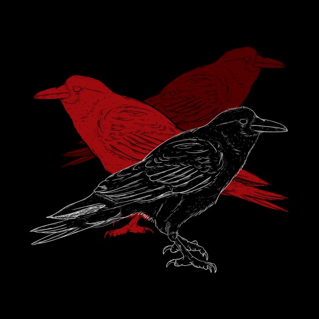 Birds Raven by shirtsyoulike