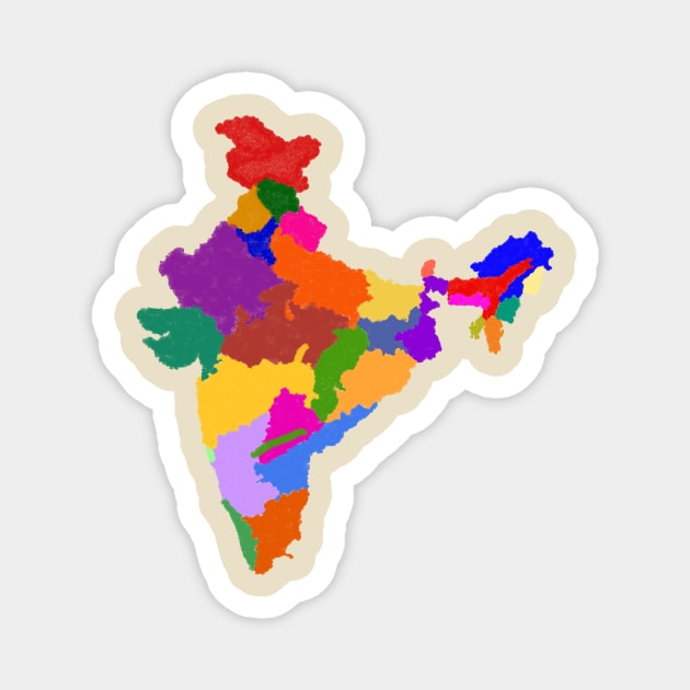India Holi India States Magnet by MysteriousOrchid
