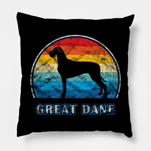 Great Dane Vintage Design Dog Pillow by millersye