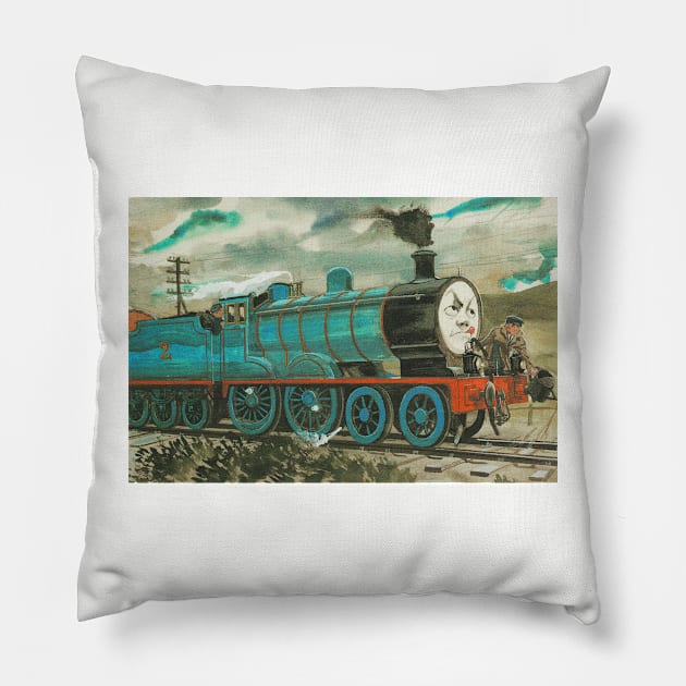 Edward the Blue Engine: Edward's Exploit from The Railway Series Pillow by sleepyhenry