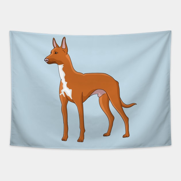 Pharaoh hound dog cartoon illustration Tapestry by Cartoons of fun