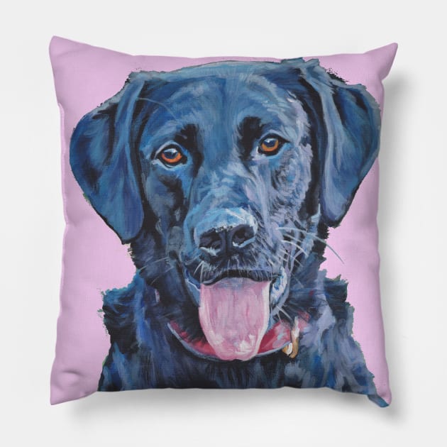 Labrador Retriever Fine Art Painting Pillow by LASHEPARD