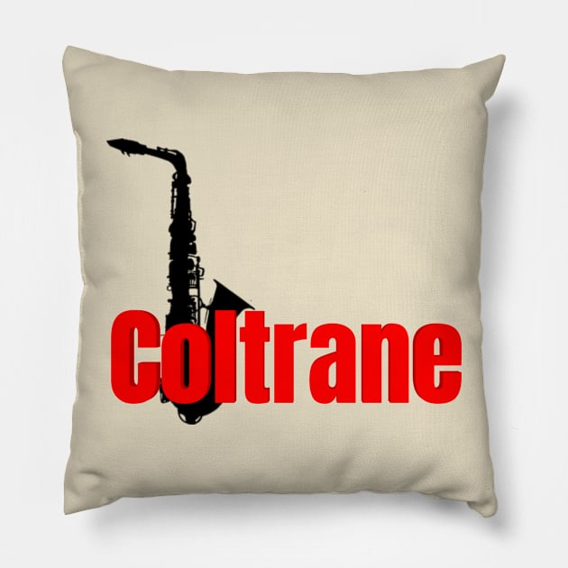 Coltrane Red & Black Pillow by Trigger413