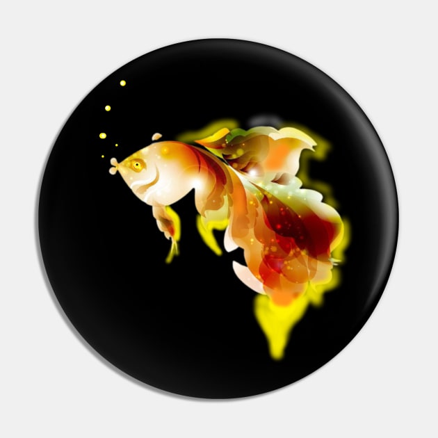 gold fish Pin by VeryOK