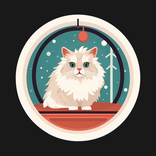 Siberian Cat Xmas Ornament, Love Cats by dukito