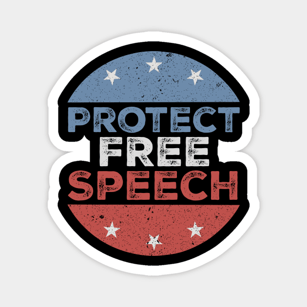 Protect-Free-Speech-First-Amendment-Constitutional-Rights-Vintage-American-Political Magnet by ArtistTee ⭐⭐⭐⭐⭐
