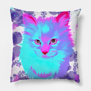 Cat  pop art Pillow