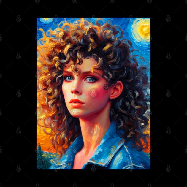 OLIVIA NEWTON JOHN IN STARRY NIGHT by FUN GOGH