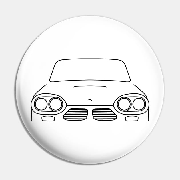 Bond Equipe GT4S 1960s British classic car black outline graphic Pin by soitwouldseem