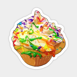 Rainbow cupcake Magnet