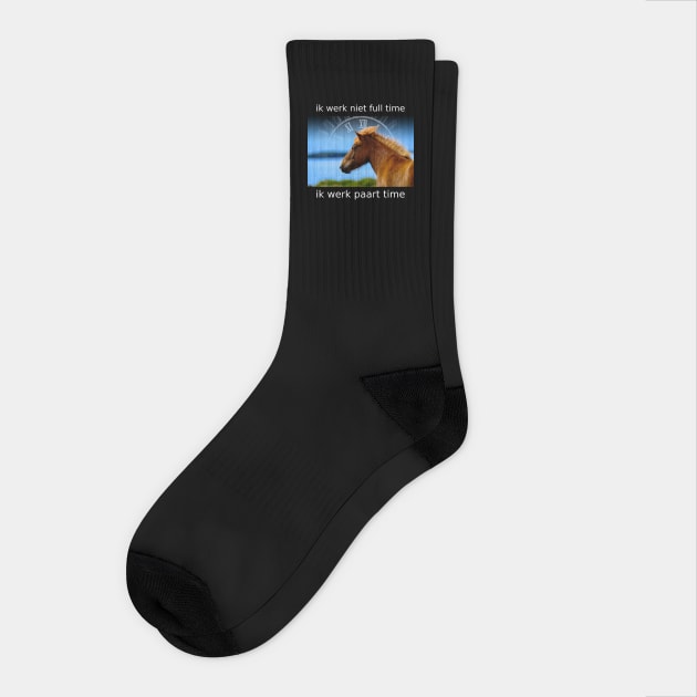 ik werk paart time Socks by Meiden Life