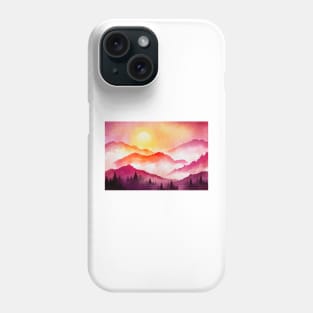 Sunset Landscape Paint Phone Case