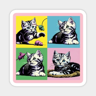 American Wirehair Pop Art - Cat Kitties Magnet